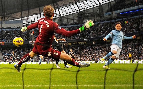 Gol Silva Dekatkan Peluang Manchester City pada United